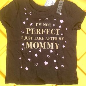 Children’s Place Girls Short Sleeve Black Graphic Tee *NWT*